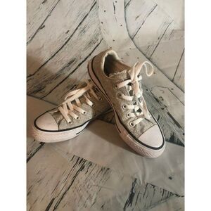 Converse womens size 5 white gray